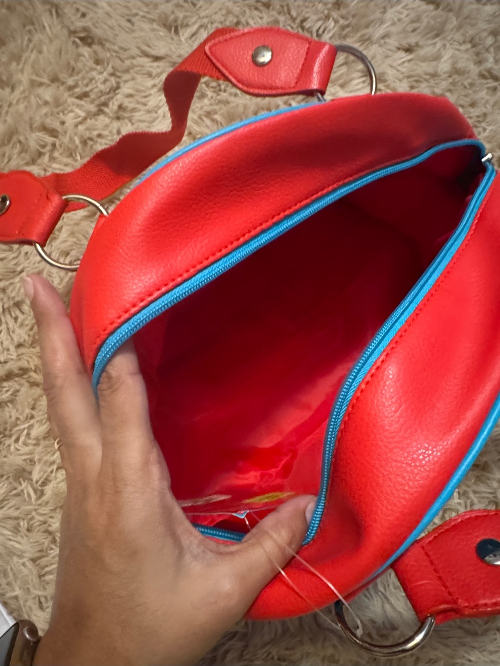 NWT- Ralph Lauren Women's Red, White & Blue Dome Tote - Picture 2 of 4